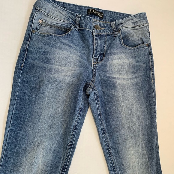 LEI Y2K 90s Jeans Ashley Louise Boot Juniors 9 Faded-Wash Back-Pockets Vintage - Picture 5 of 12